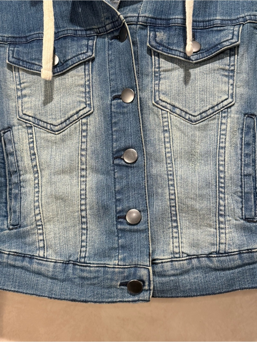 Queen Official Merch Cropped Denim Hooded Jacket Size M, Vintage Classic Rock - Picture 6 of 11